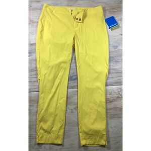 New With Tags Columbia PFG Yellow Ankle Pants Women's 6/38 Fish Gear Summer
